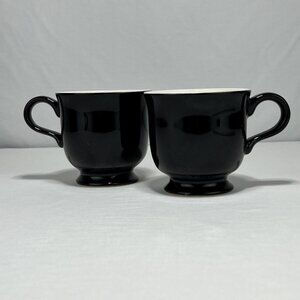 Mikasa Uptrends Black & White 3" coffee cups set of 2